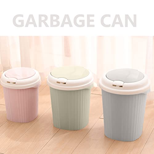 Latas de lata de lixo do escritório upkoch lixo de banheiro lata lata: tipo de push plástico pequeno lixo pode lixo de lixo de lixo