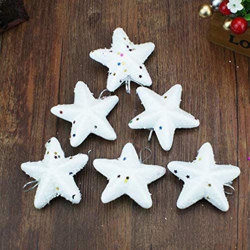 Happyyami Christmas Decor 12pcs Estrela em forma de espuma artesanal para artesanato e modelagem de decoração de árvores