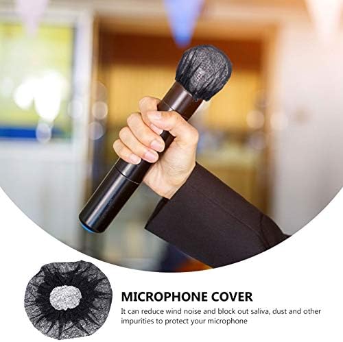 Excetty Microfone portátil 100pcs Tampa de microfone descartável não tecida Tampa de pára -brisas de pára -brisa Karaoke Mic.