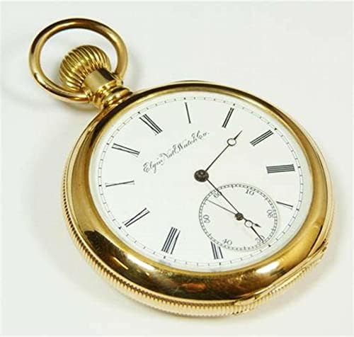 Ak Náutico Vintage Americano Elgin Parece colecionável Antique 2 polegadas relógio de bolso de latão, marrom