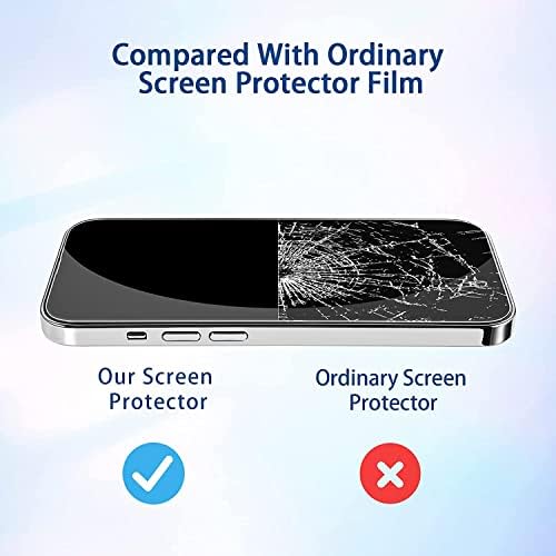 Protetor de tela Yoyamo para iPhone 14 vidro temperado [3 pacote] livre de bolhas, anti-arranhão, impressões digitais, ultra transparente