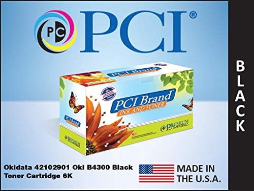 Premium Compatibles Inc. PCI Marca Compatível com Toner Substituição de cartucho para Okidata 42102901 B4300 Cartucho de toner preto 6K Rendimento