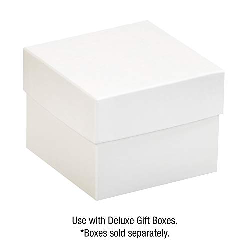 Navio agora forneça tampas de caixa de presente de luxo sndgbl44w, 4 comprimento x 4 largura, branco