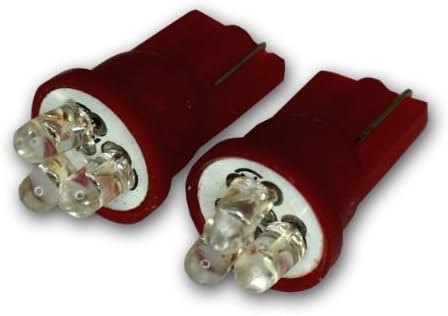 Tuningpros ledig-t10-r3 instrumento gerneral lâmpadas LED BULBS T10 CUDELA, 3 LED RED 2-PC Conjunto