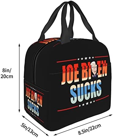 SWPWAB Joe Biden Sucula o Funny Anti Joe Reutilable portátil Bolsa Bento Isolada Isolada para Homens e Mulheres