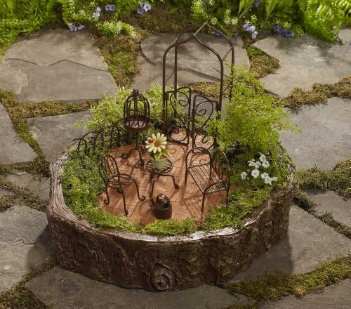 Ganz Outdoor Garden Fantasy Mini Iron Table Feliz