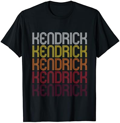 Kendrick retro wordmark padrão - camiseta de estilo vintage