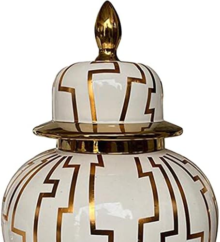 Ｋｌｋｃｍｓ Porcelana Ginger Jar Jar Cerâmica Vaso Exibir esmalte decorativo Decorativo Armário de Flores de Flores de Flores para