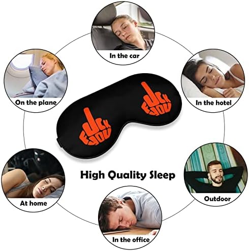 Foda -se máscaras de olho macias do dedo médio com cinta ajustável leve confortável para dormir para dormir