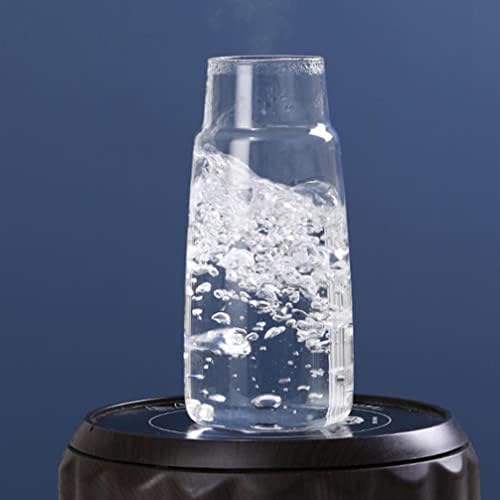 Suco jarra jarra kettle: dispensador de bebida de vidro de recipiente de suco transparente com copo de copo Drina de grande capacidade Tea gelado Tea de água fria quente Garrafa de vidro 750ml