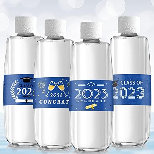 Etiquetas de formatura 120pcs, Decsyool Graduation Water Bottle Rótulos de etiqueta de 2023 decorações de decalques de material de graduação suprimentos de festas de graduação rótulos de embalagens repelentes para a faculdade, ensino médio, advogado