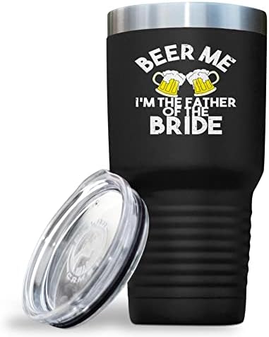 Dad Beer Lover Ringneck Tumbler 30oz me cerveja, eu sou o pai da noiva aço inoxidável, festa de casamento engraçado vs305107