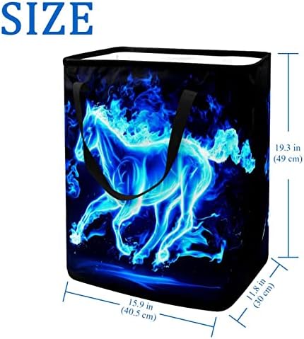 Blue Fire Horse Printe
