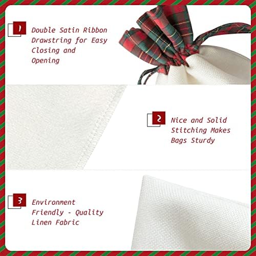 AllGobee Christmas Drawstring Gift Bags Gols-Spots-Print Buffalo xadre