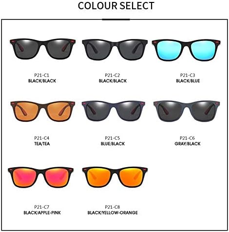 Óculos de sol polarizados clássicos, design de marca para homens e mulheres, óculos de sol quadrados de condução quadrada, óculos