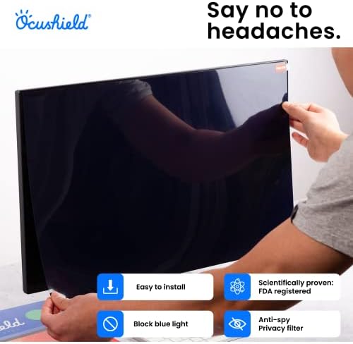 Ocushield 11,6 ”Premium Anti -Blue Light Screen Protector com filtro de privacidade para laptops e monitores de computador - Anti -Glare - Fácil Instalação - Anti -Fingerprint - Reduza a fadiga ocular