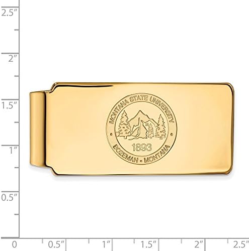 Logoart 10k Gold amarelo Montana State Crest Money Clip