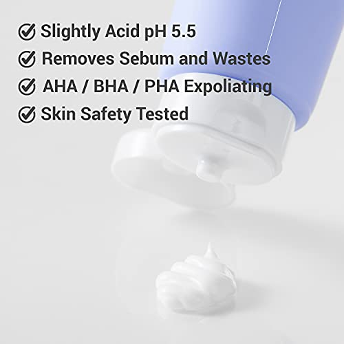 ACWELL PH Balanceamento de espuma de limpeza de limpeza + gel de limpeza facial