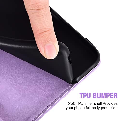 ASUWISH compatível com o oppo Find X2 Pro carteira de carteira e temperatura de vidro de vidro protetor de couro mandala