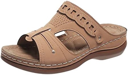 Mulheres chinelas de cunha chinelas sandálias de flop sandals confortáveis ​​andando no verão sandálias claras para mulheres