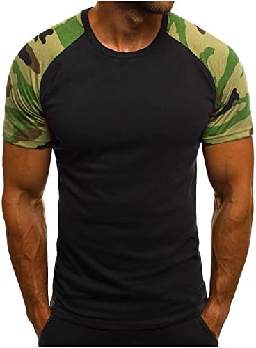 Camisetas camufladas vintage para homens, camiseta militar clássica de manga curta de manga curta camiseta de camisetas