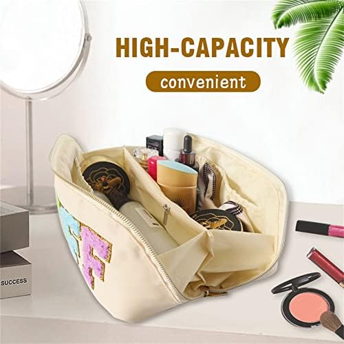 Bolsa de maquiagem FuturedReam - Bolsa cosmética de viagem de grande capacidade, Nylon portátil Mulheres à prova d'água Organizador