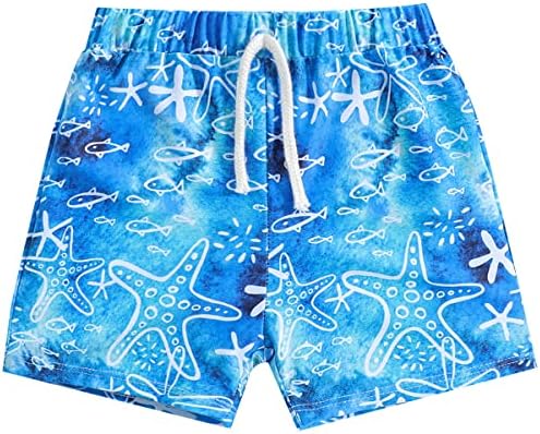 Jeleuon criança bebê meninos nadar troncos upf 50+ rápido seco seco havaiano praia shorts shorts shorts de natação