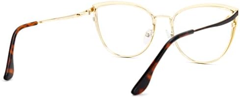 Estrutura de óculos de olho de gato retro de Zoelool com lentes transparentes não-prescritas para mulheres Leyla ZWM656074