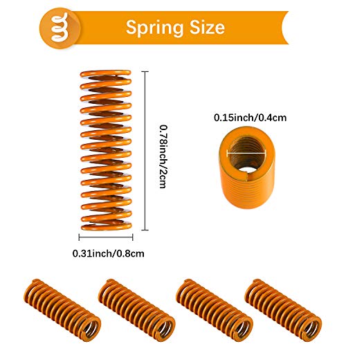 Alumínio Twist de nivelamento da mão e cama quente Die Springs Impressora Compressão Springs Compatível com 3, Ender 5/5