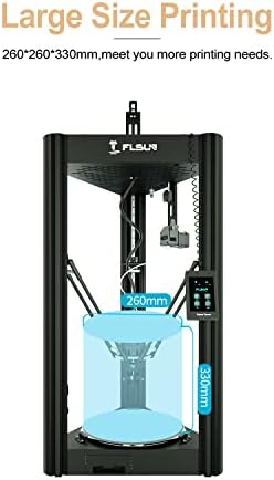 Flsun SR Super Racer 3D Impressora Fast 200mm/S 2800 mm/s² FDM Delta 3D Impressora Linear Pré-montagem com nivelamento