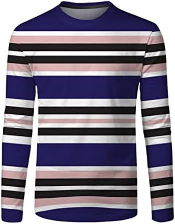 Camisa de flanela dudubaby para homens camisetas gráficas moda moda listra casual impressa manga longa camisetas de pescoço