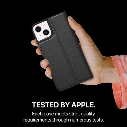 Caixa de carteira decodificada - iPhone 13 Mini - Testada por maçã - capa de telefone com suporte de cartão - capa
