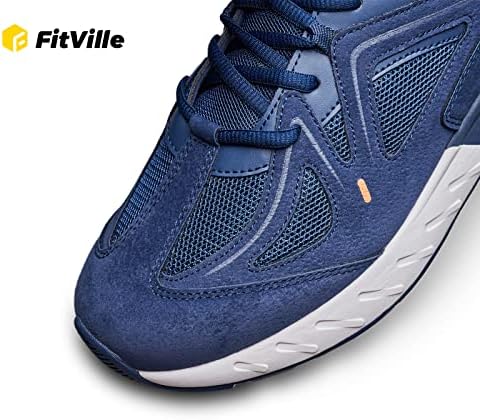 Fitville Women Feminino Sapatos de caminhada extra tênis largura para o pé plantar fascíte de pé plantar fascite alívio da dor