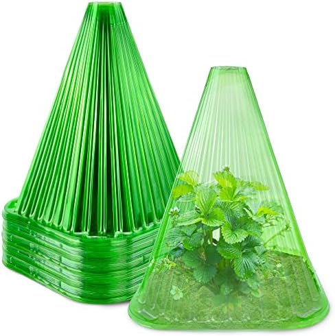 Pacote 30 cloches de jardim para plantas, cobertura de campainha reutilizável, protege as plantas de pássaros, geadas,