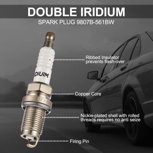 Pacote de bobina de ignição Speedtun e vela de ignição Iridium para veículos 2.0L 2.4L L4, compatíveis com Acura RSX, elemento