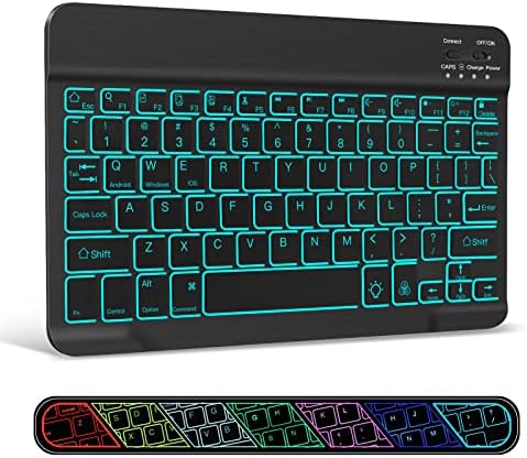 Teclado Bluetooth sem fio Ultra -Slim XIWMIX - 7 Cores - Teclado recarregável universa