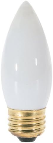 SatCo S3237 Base média de 120V de 25 watts B11 lâmpada, branco