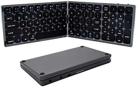 Teclado dobrável eyyoous, teclado bluetooth portátil Bluetooth Ultra Slim Teclado compatível compatível com IOS Android Windows Computador