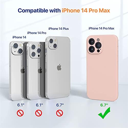 Poisyi para iPhone 14 Pro Max Telefone, silicone líquido premium, estojo de proteção à prova de choque para iPhone
