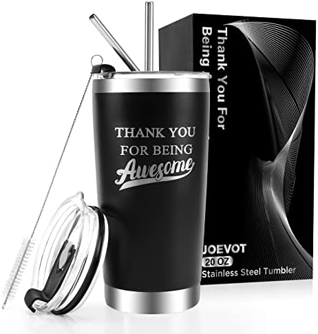 Joevot agradecimento presentes para homens, obrigado por ser incrível apreciação de canecas nspirational aniversário presentes para amigos, pai, marido, coqueiro aço de aço de trabalho 20 oz