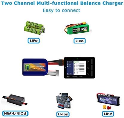 ISDT Battgo BG-8S Medidor de bateria, LCD Exibir a bateria digital Visor de bateria Battery Balancer Battery Tester para Lipo/Life/Li-Ion/NIMH/NICD