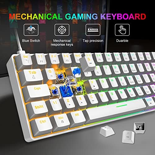 Gk61Pro Mechanical Gaming Teclado e modelo de mouse combinando, com fio 18 Chroma RGB LIGADO BENVIDO 62KEY ANTI-GO MOVOMB GAMING MOUSE 12000 DPI ERGONOME