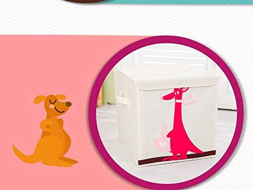 Annncus adorável canguru desenho animado Caixa de armazenamento dobrável para crianças brinquedos de triagem caixas de organizações Caixa de armazenamento de cosméticos