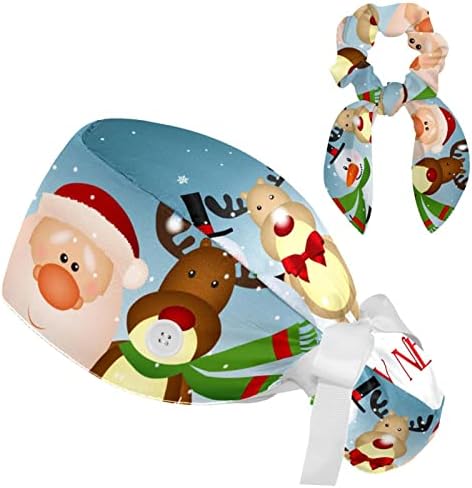 Capinho de esfoliação do boneco de animais e Santa, chapéu de amarração ajustável, capa de cabeça de trabalho de um tamanho