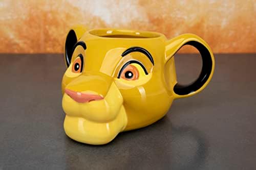 Paladone Simba Lion King em forma de caneca | Novidade Copo de Cerâmica de Chá de Grandes dimensões | Maneira única e super divertida de beber sua bebida favorita, 500 mililitros, multicolorida