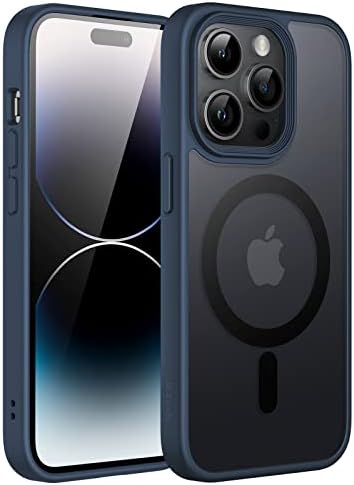Caso magnético JETECH para iPhone 14 Pro máximo de 6,7 polegadas compatível com magsafe, tampa de telefone fosco translúcido em