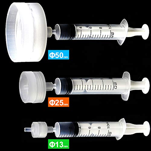 Filtro de seringa reutilizável de plástico KS-Tek plástico usado com membranas de filtro, durável e estável para filtração de