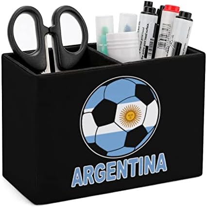 Argentina futebol pu de couro pu de caneta porta -lápis copo de mesa de mesa de mesa caixa de artigos de artigos de mesa de mesa para escritório em casa