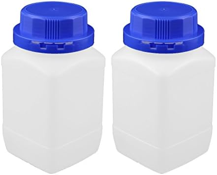Aexit 2 PCs Garrafas e frascos de 500 ml de plástico de boca largo largo amostra química de reagente garrafas de centrífulos espessando