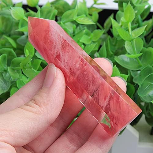 Acxico 1 PCS 7.5-9cm Red Smelting Quartz Ponto de cristal Cura